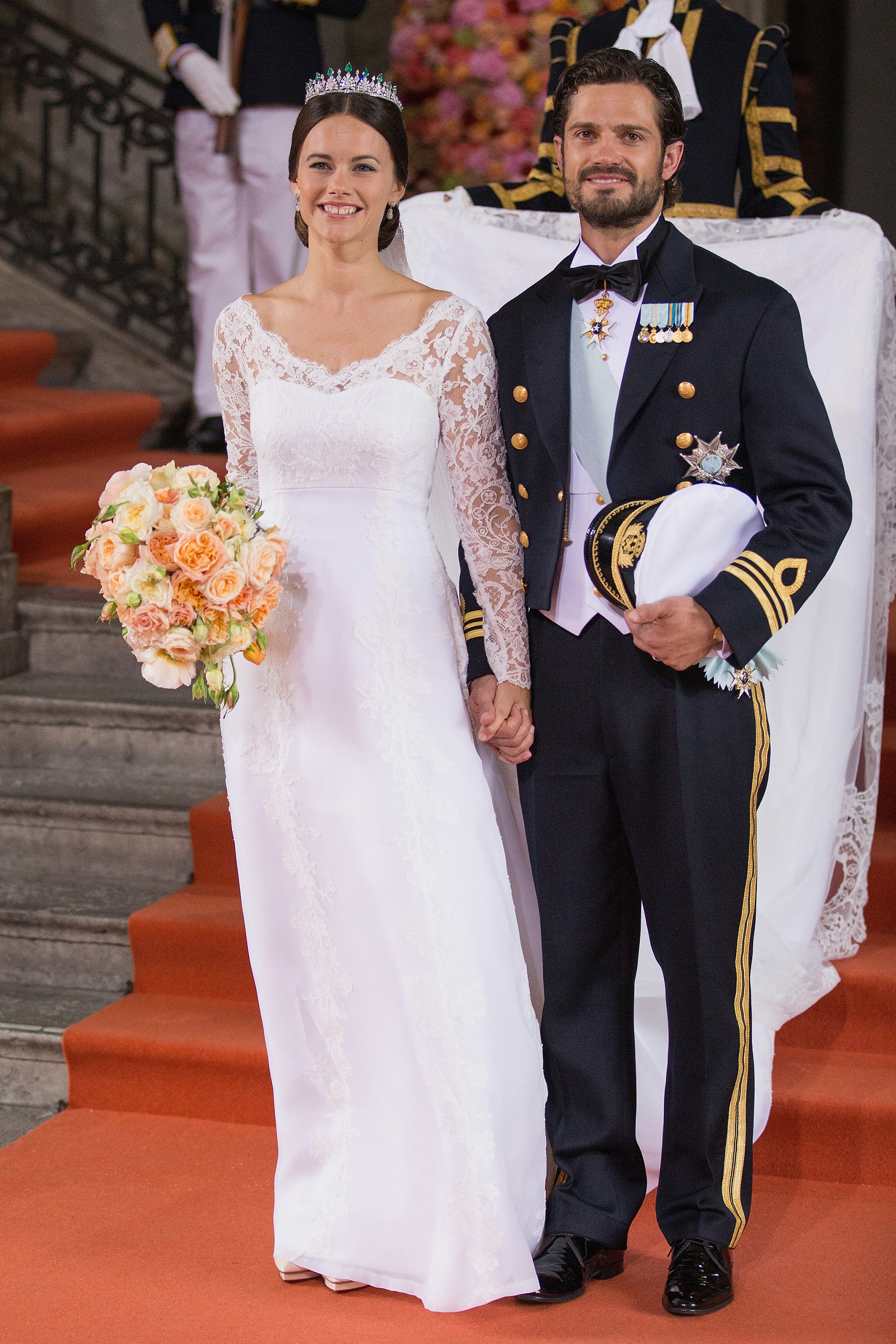 STOCKHOLM, SWEDEN - JUNE 13: Prince Carl Philip of Sweden is seen with his new wife Princess Sofia, Duchess of Varmland after their marriage ceremony on June 13, 2015 in Stockholm, Sweden. (Photo by Andreas Rentz/Getty Images)