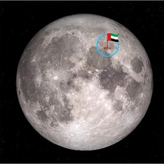 ‏‏مركز محمد بن راشد للفضاء يكشف عن موقع هبوط المستكشف "راشد" على سطح القمر